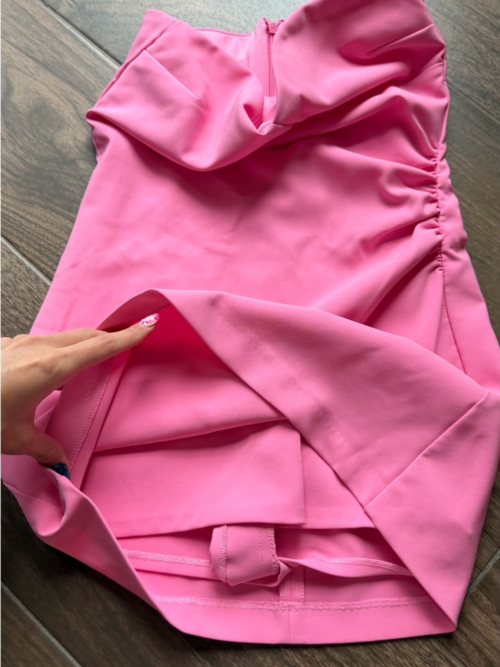 Zara Strapless Sweetheart Mini Romper in Pink - Picture 5 of 7